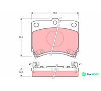 TRW DISC BRAKE BRAKE PAD SET GDB773 FOR FORD MAZDA KIA