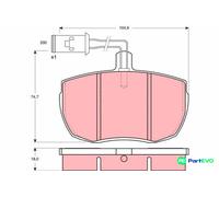 TRW DISC BRAKE BRAKE PAD SET GDB789 FOR ROVER CARBODIES LAND ROVER
