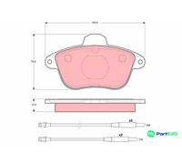 TRW DISC BRAKE BRAKE PAD SET GDB796 FOR PEUGEOT