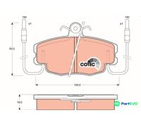 TRW DISC BRAKE BRAKE PAD SET GDB807 FOR PEUGEOT RENAULT