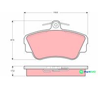 TRW DISC BRAKE BRAKE PAD SET GDB812 FOR VOLVO