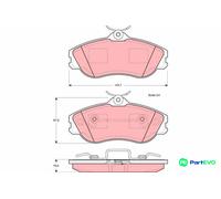 TRW DISC BRAKE BRAKE PAD SET GDB815 FOR AUDI