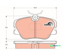 TRW DISC BRAKE BRAKE PAD SET GDB818 FOR MERCEDES-BENZ