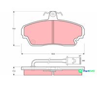 TRW DISC BRAKE BRAKE PAD SET GDB851 FOR HONDA ROVER