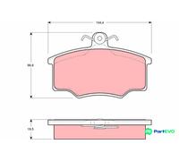 TRW DISC BRAKE BRAKE PAD SET GDB863 FOR VOLVO