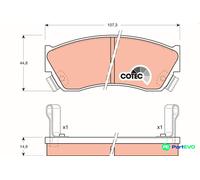 TRW DISC BRAKE BRAKE PAD SET GDB883 FOR SUBARU SUZUKI TATA