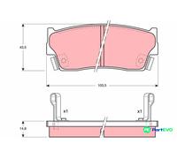 TRW DISC BRAKE BRAKE PAD SET GDB885 FOR SUZUKI GEO