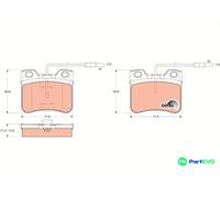 TRW DISC BRAKE BRAKE PAD SET GDB906 FOR CITROËN MEGA