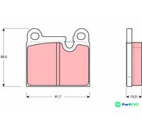 TRW DISC BRAKE BRAKE PAD SET GDB919 FOR PORSCHE