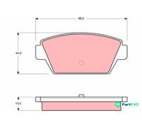 TRW DISC BRAKE BRAKE PAD SET GDB945 FOR MITSUBISHI