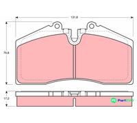 TRW DISC BRAKE BRAKE PAD SET GDB966 FOR PORSCHE