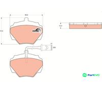TRW DISC BRAKE BRAKE PAD SET GDB976 FOR LAND ROVER