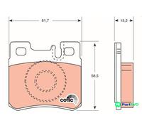 TRW DISC BRAKE BRAKE PAD SET GDB987 FOR MERCEDES-BENZ