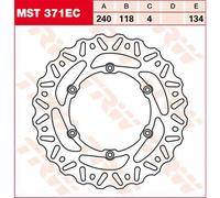 Trw Ec-cross-design Wave Suzuki Dr-z 400 Sm 2006 Rear Brake Disc Silver