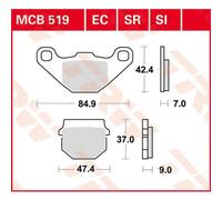 TRW MCB519EC Brake pad set