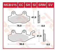 Trw Ec-organic Cagiva Canyon 500 99 Organic Rear Brake Pads