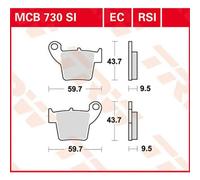 Trw Ec-organic Offroad Hm Moto Cre 125 R 06 Organic Rear Brake Pads