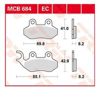 Trw Ec-organic Peugeot Belville 125 Abs Allure 20 Brake Pads