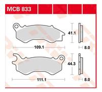 Trw Ec-organic Scooter Honda Nhx 110 Elite 10 Front Brake Pads