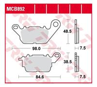 Trw Ec Organic Yamaha Gpd 125 Abs N-max 15 Brake Pads