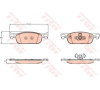 TRW Front Brake Pad Set for Dacia Logan K7M812 1.6 Litre June 2013 to Present