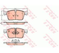 TRW Front Brake Pad Set for Jaguar F-Pace P400e Hybrid 2.0 Oct 2020 to Present