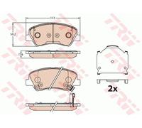 Brake pads GDB3630 TRW for HYUNDAI KIA