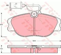 Brake pads GDB483 TRW for ALFA ROMEO FIAT LANCIA