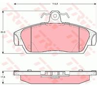Front Brake Pads Set Rover MG:100 Metro,TF,MGF GBP90337 GBP90318 GBP90320AF