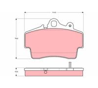 TRW Front Brake Pads GDB1394 Porsche Boxster (Type 986) 1996- 2.5 150 kW 203 cv