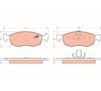 TRW Front Brake Pads GDB1588 Fiat Doblo 2003-2005 1.2 48kW 65hp ATE