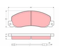 TRW Front Brake Pads GDB344 Opel Arena 1989+ 1.9D 44kW 59CV Diesel