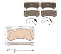 TRW Front Brake Pads + Wear Sensors For Audi RS6 RS7 C7 C63 S AMG W205 E63 W212