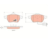 TRW GDB1049 Brake pad set