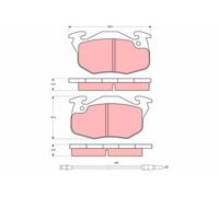 TRW GDB1079 Front Brake Pads GDB1079 Renault Rapid 1985- 1.6 40kW 55cv
