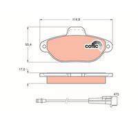TRW GDB1115 Brake pad set