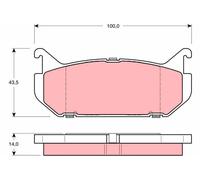 TRW GDB1140 Rear Brake Pads, 77x104 mm