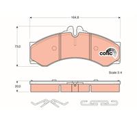 Brake Pad Set, disc brake TRW GDB1288 for G-CLASS (W461) 2.5 1990-1993