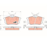 TRW Brake Pads GDB1314 - Rear - HAM Pads - Fits Mitsubishi Volvo Smart Proton - UK Stock