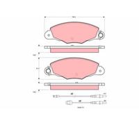 TRW GDB1336 Brake Pad Set Fits CITROEN XANTIA