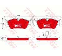 TRW GDB1348DTE Brake Pad Set, disc brake for ALPINA,BMW,BMW (BRILLIANCE)