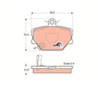 TRW GDB1365 Brake Pads For Smart Cabrio 2000+ 160 M 0.6 Turbo Front Set