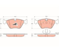 Brake pads GDB1404 TRW for BMW 5 5 Touring 3 Coupe
