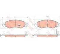TRW GDB1420 Brake pad set