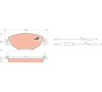 TRW Brake Pad Set GDB1448 for Citroën C5 I / C5 II (Front)