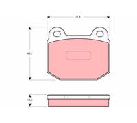 TRW GDB1493 Rear Brake Pads For Lotus Elise 2000+ 1.6 100kW 136HP