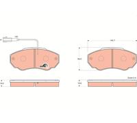TRW GDB1517 Brake pad set