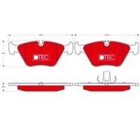 TRW GDB1531DTE Brake Pad Set, disc brake for BMW,MG