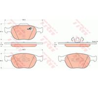 TRW Brake Pad Set GDB1532 - Front Disc Brake - Fits Ford Fiesta, Focus, KA