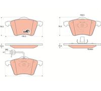TRW GDB1538 Front Brake Pads For Ford Focus Sedan 1998- 2.0 127kW 173HP